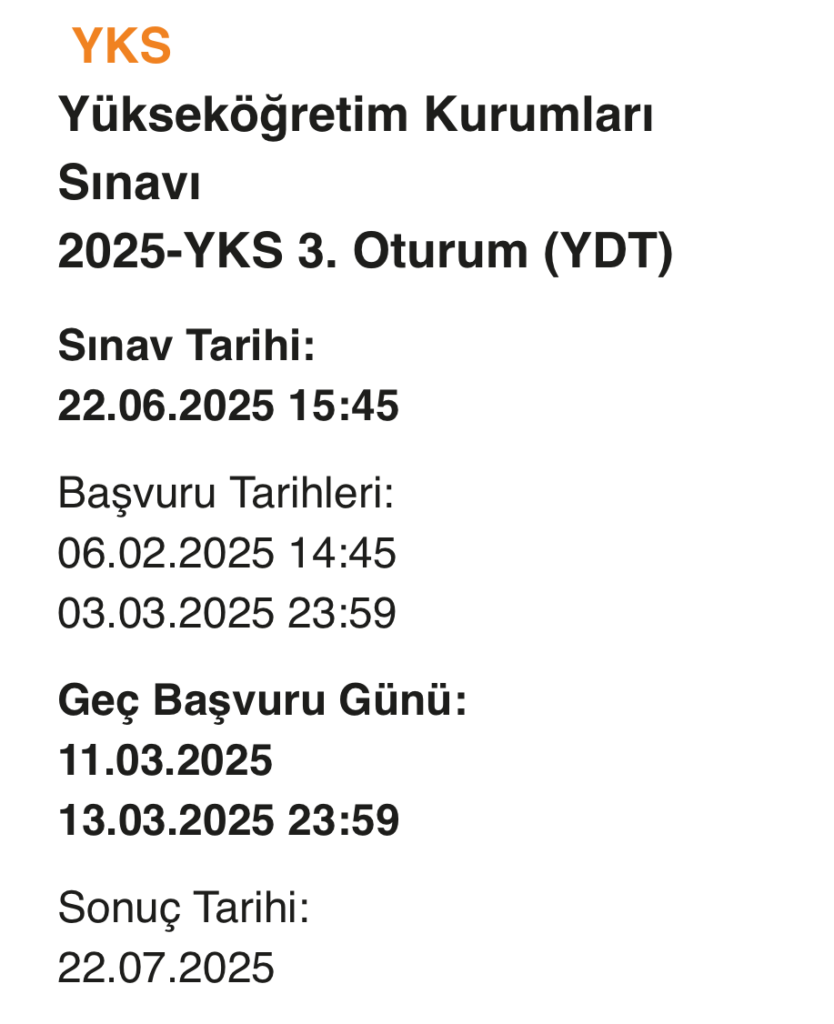 ydtye kaç gün kaldı
